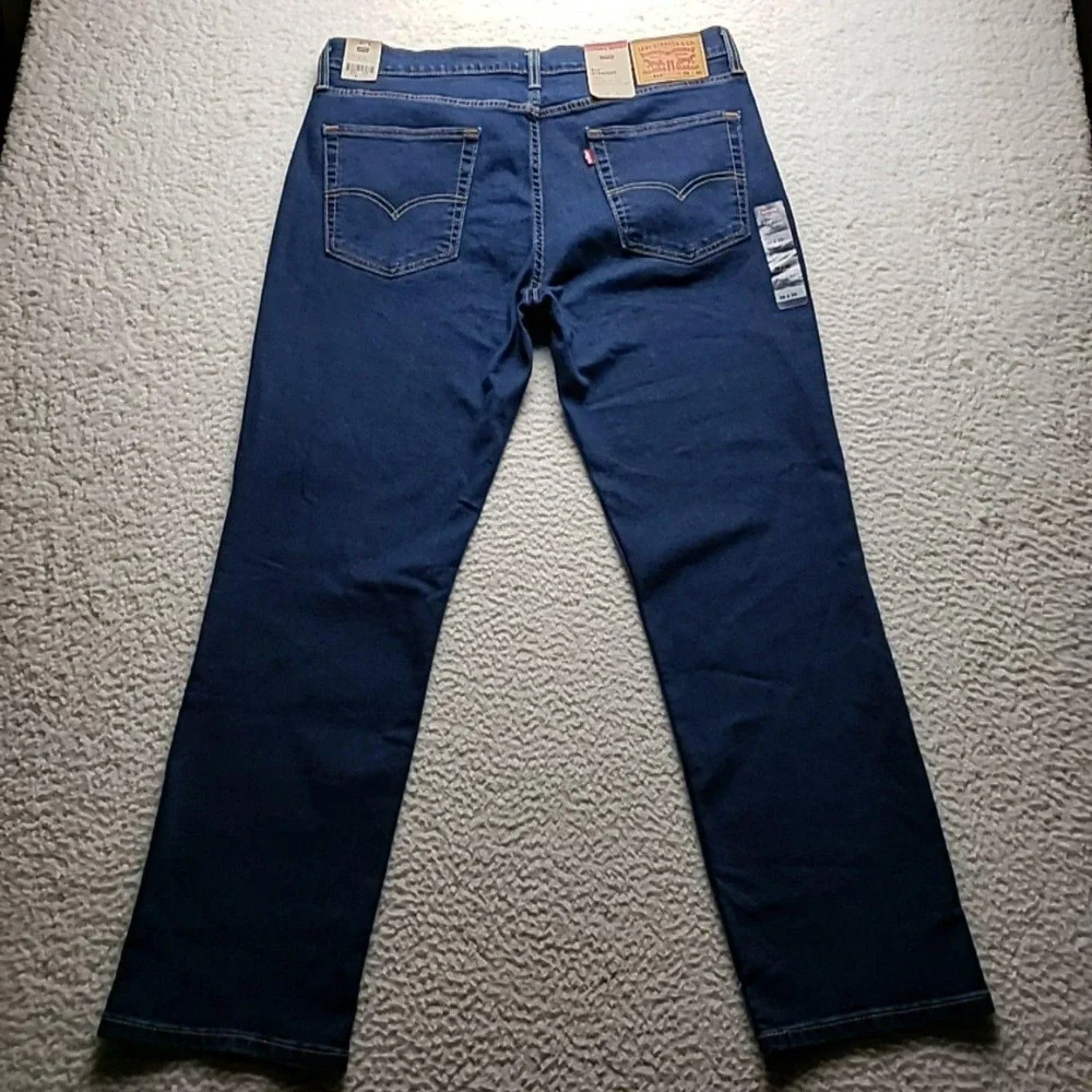Levis 514 Jeans Mens 36x30 Blue Regular Fit Straight Leg Stretch Denim Pants
